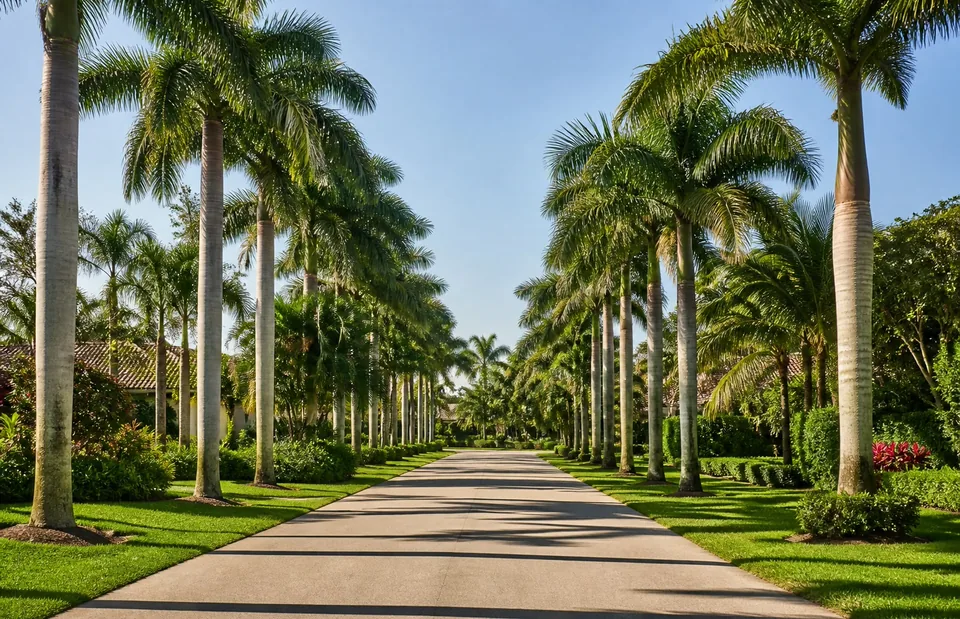 Palm trees and gardens in Palm Beach Gardens