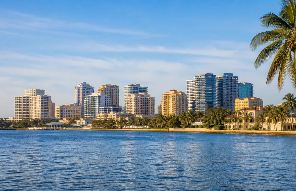 West Palm Beach waterfront skyline